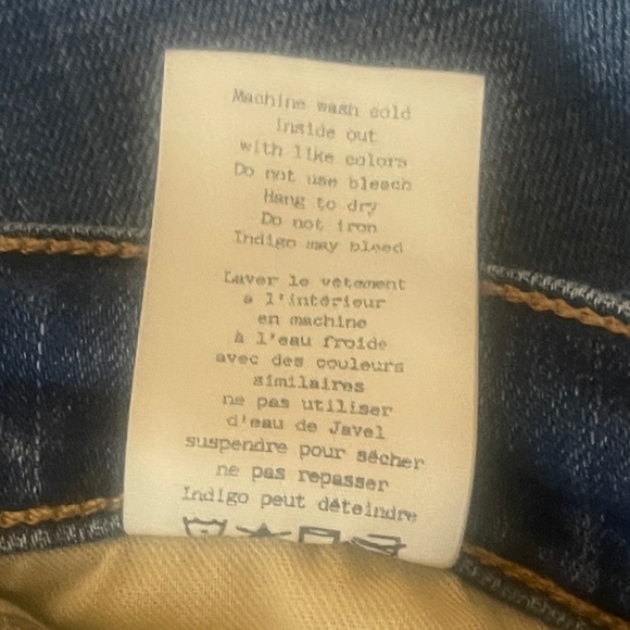 Rag & Bone El Cut Hem High Rise Skinny Size 25 Blue Jeans - Picture 7 of 11